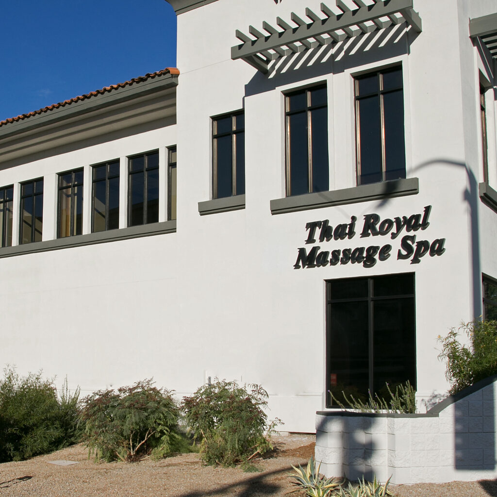 Thai Royal Massage Spa white building exterior